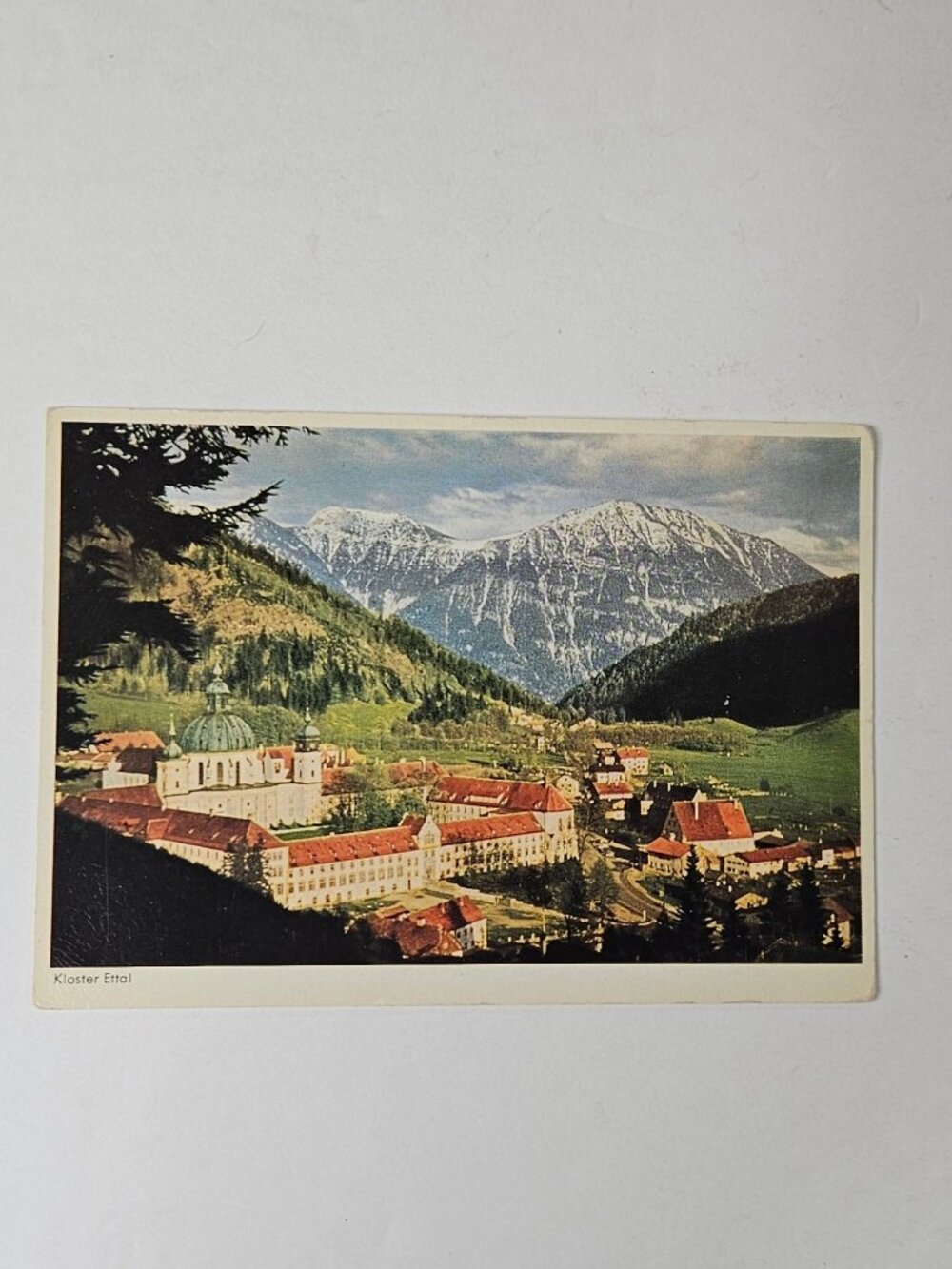 Ettal Abbey Benedictine monastery Postcard located in Bavaria Germany